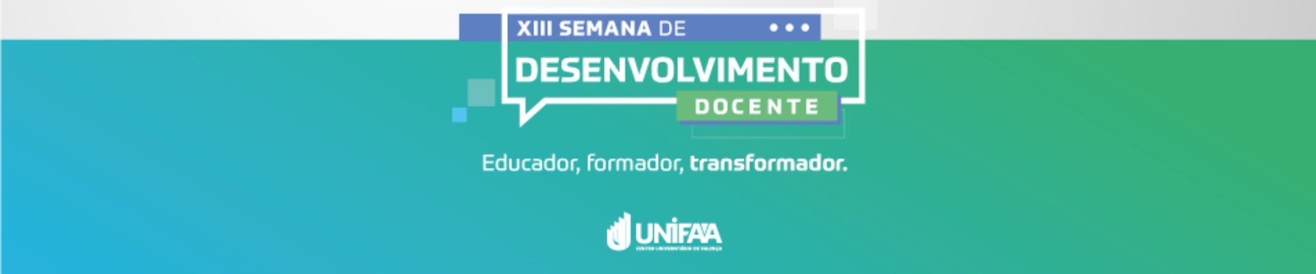 XIII SEMANA DE DESENVOLVIMENTO DOCENTE