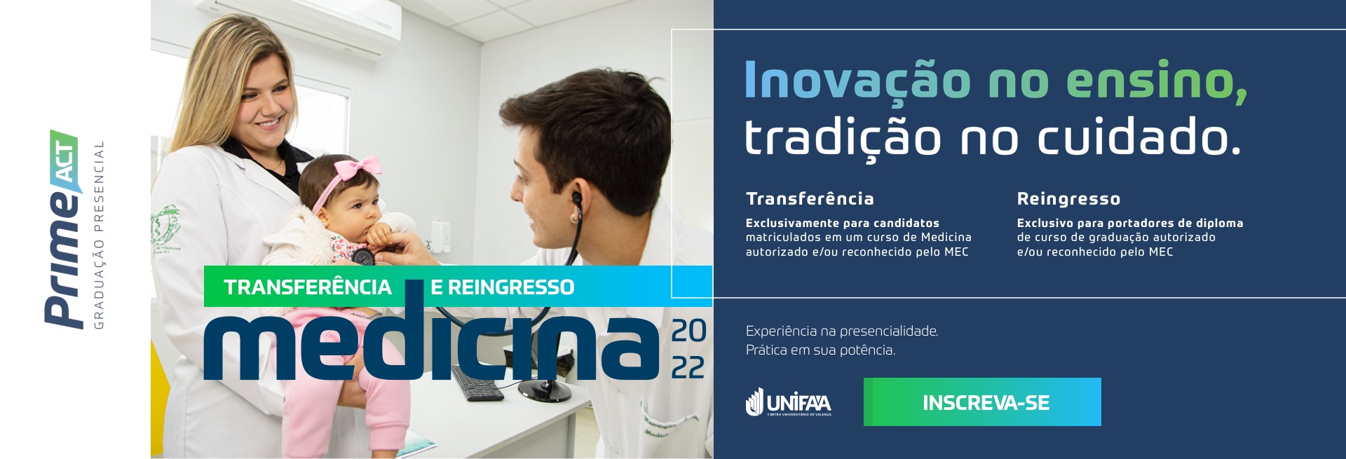 Inscrições aberta para Transferência e Reingresso Medicina 2022.2